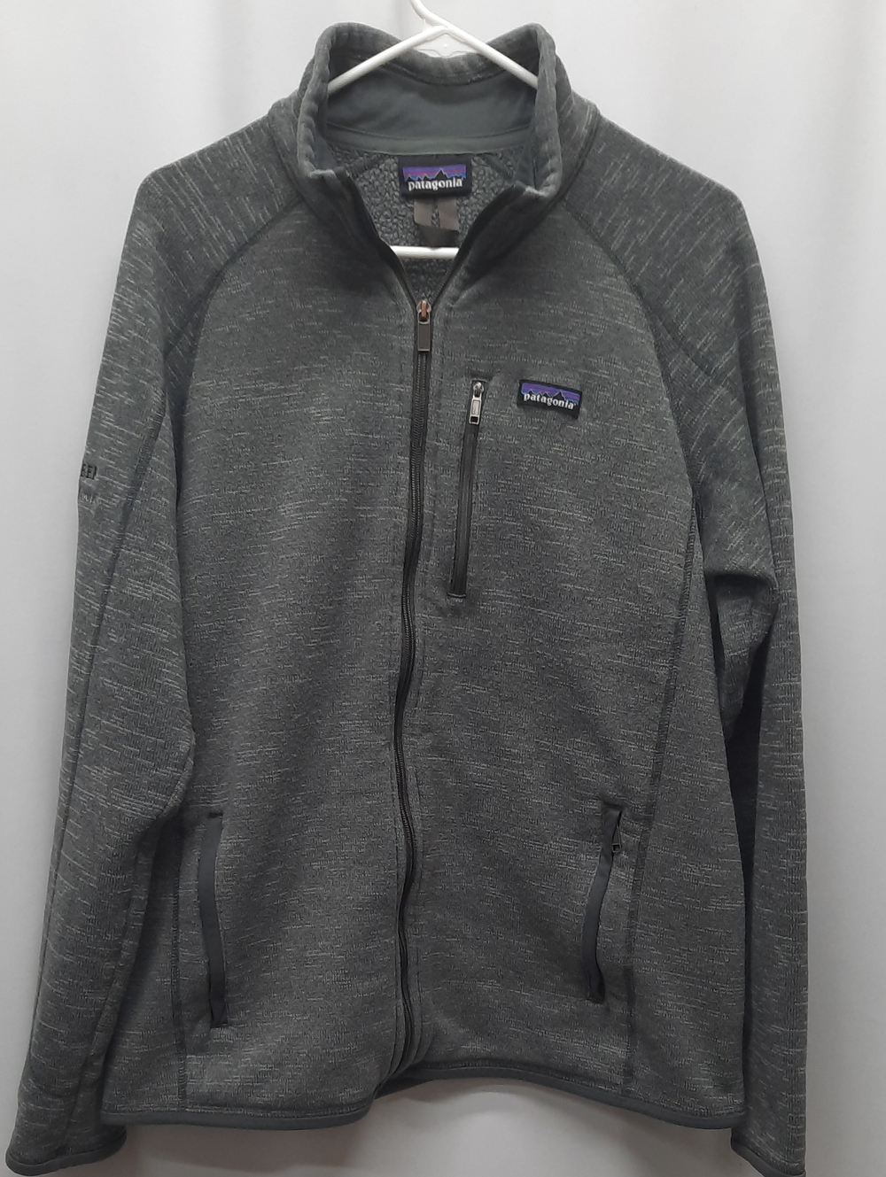 Patagonia Mens Medium Full Zip Tech Fleece Jacket Gray Gorpcore Cabincore Casual